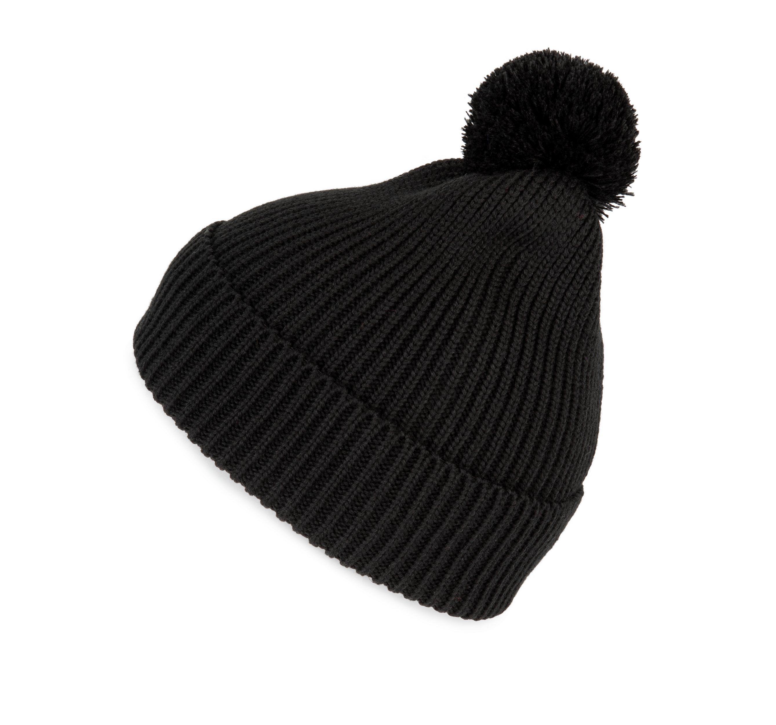 Berretto con pompon in misto poliestere riciclato Polylana® | KP959