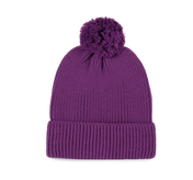 Berretto con pompon in misto poliestere riciclato Polylana® | KP959