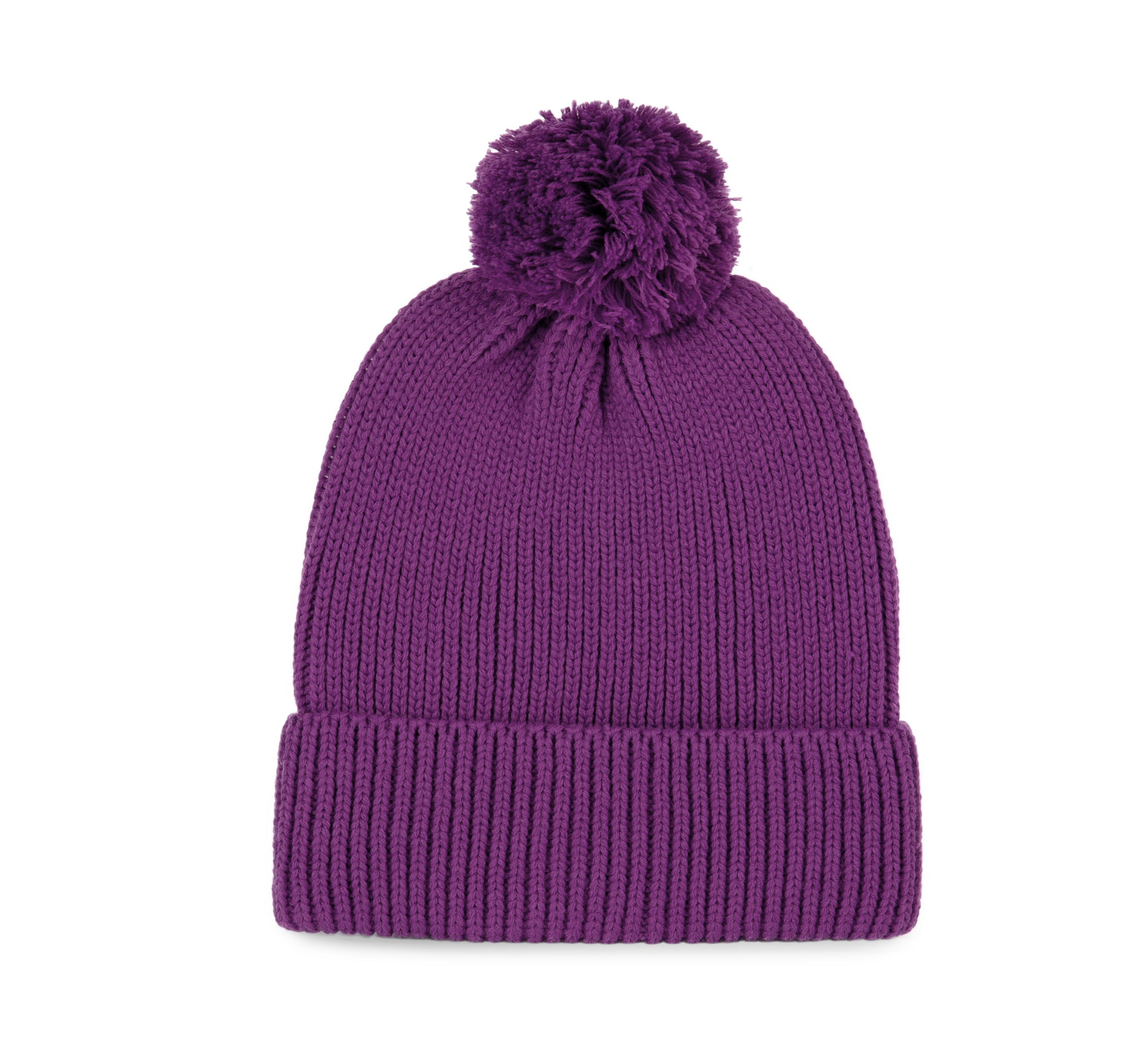 Berretto con pompon in misto poliestere riciclato Polylana® | KP959