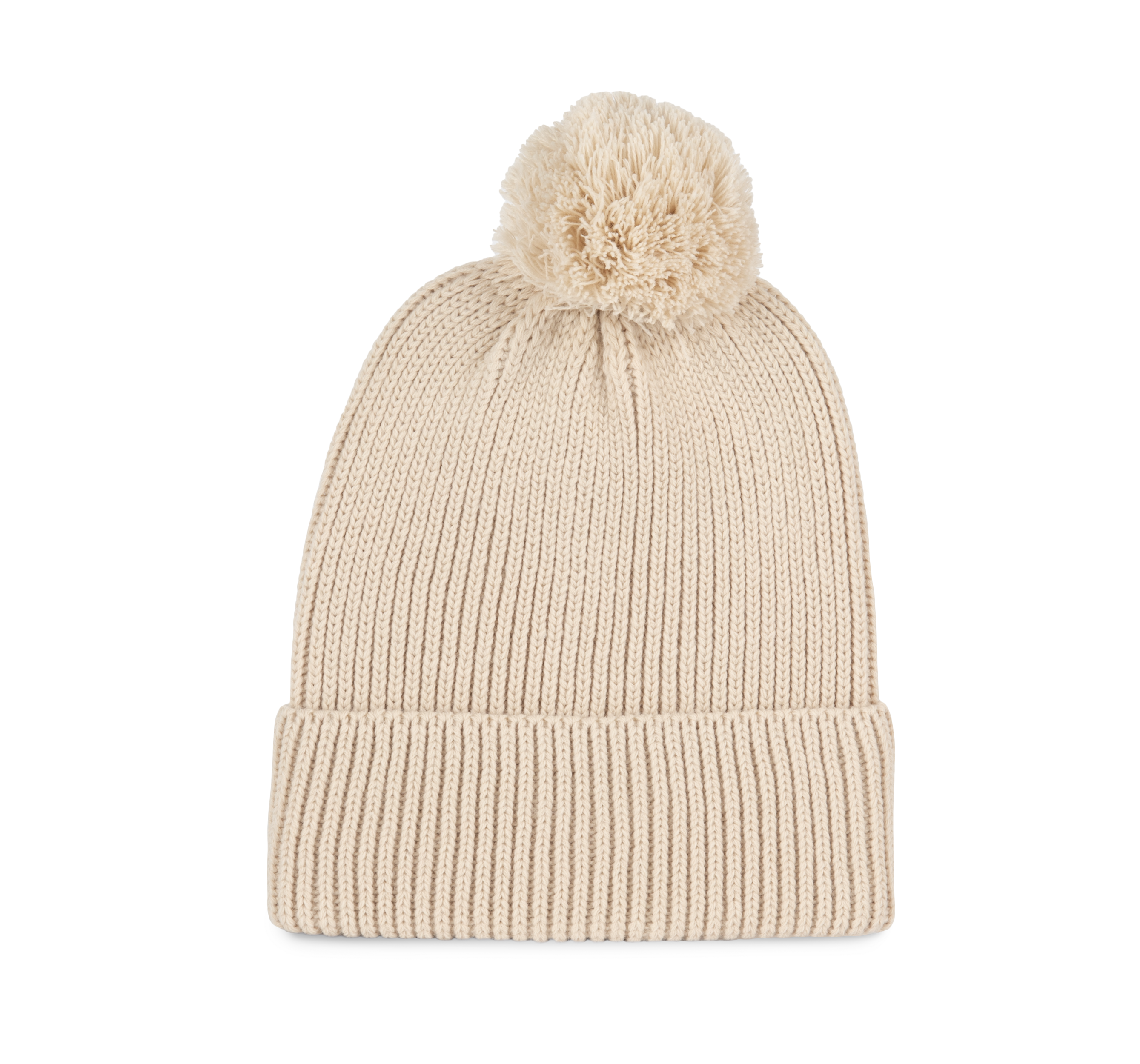 Berretto con pompon in misto poliestere riciclato Polylana® | KP959