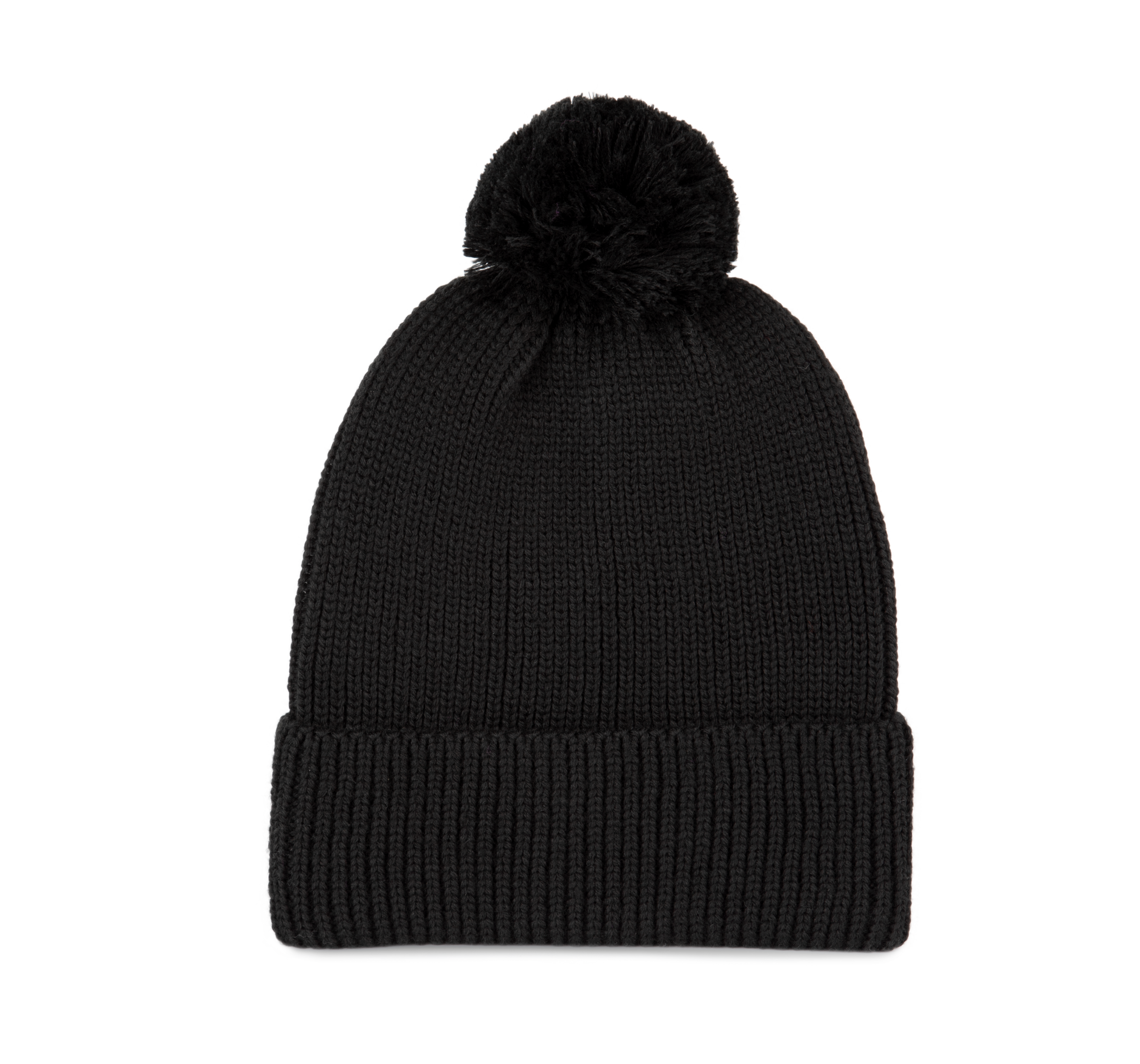 Berretto con pompon in misto poliestere riciclato Polylana® | KP959
