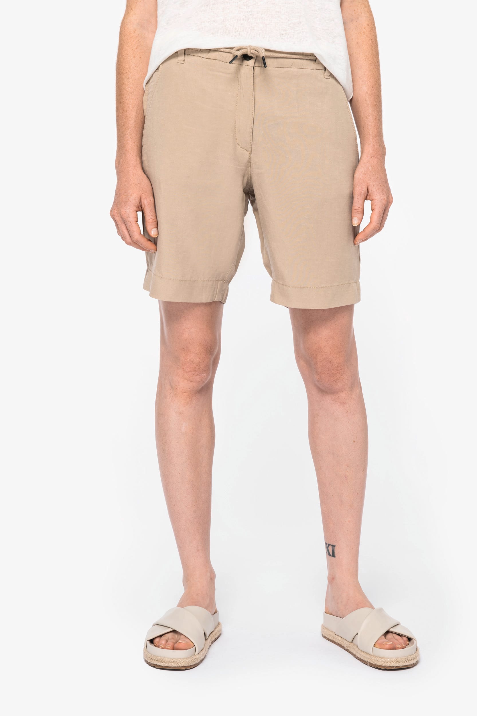 Native Spirit NS721 - Eco-friendly Ladies' Lyocell And Linen Bermuda