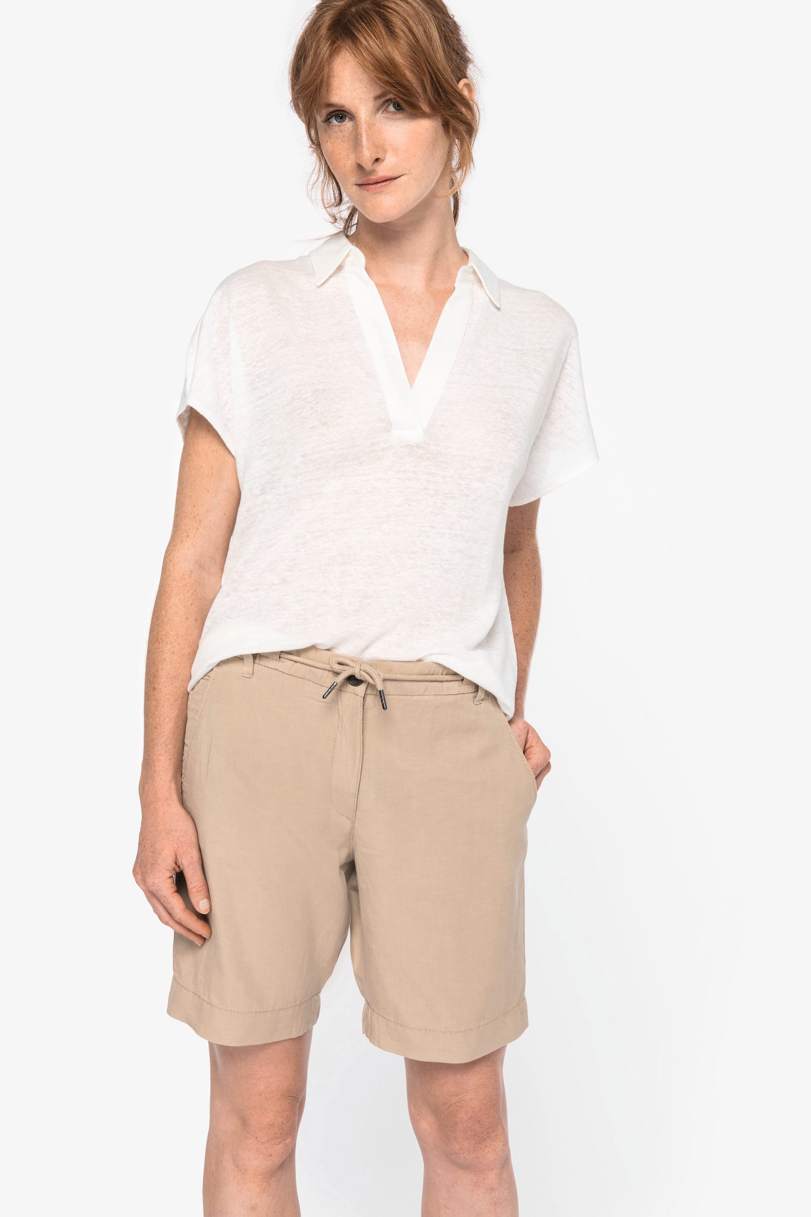 Native Spirit NS721 - Eco-friendly Ladies' Lyocell And Linen Bermuda