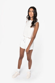 Débardeur sans manches en coton biologique - T-shirt court pour femme - NS342