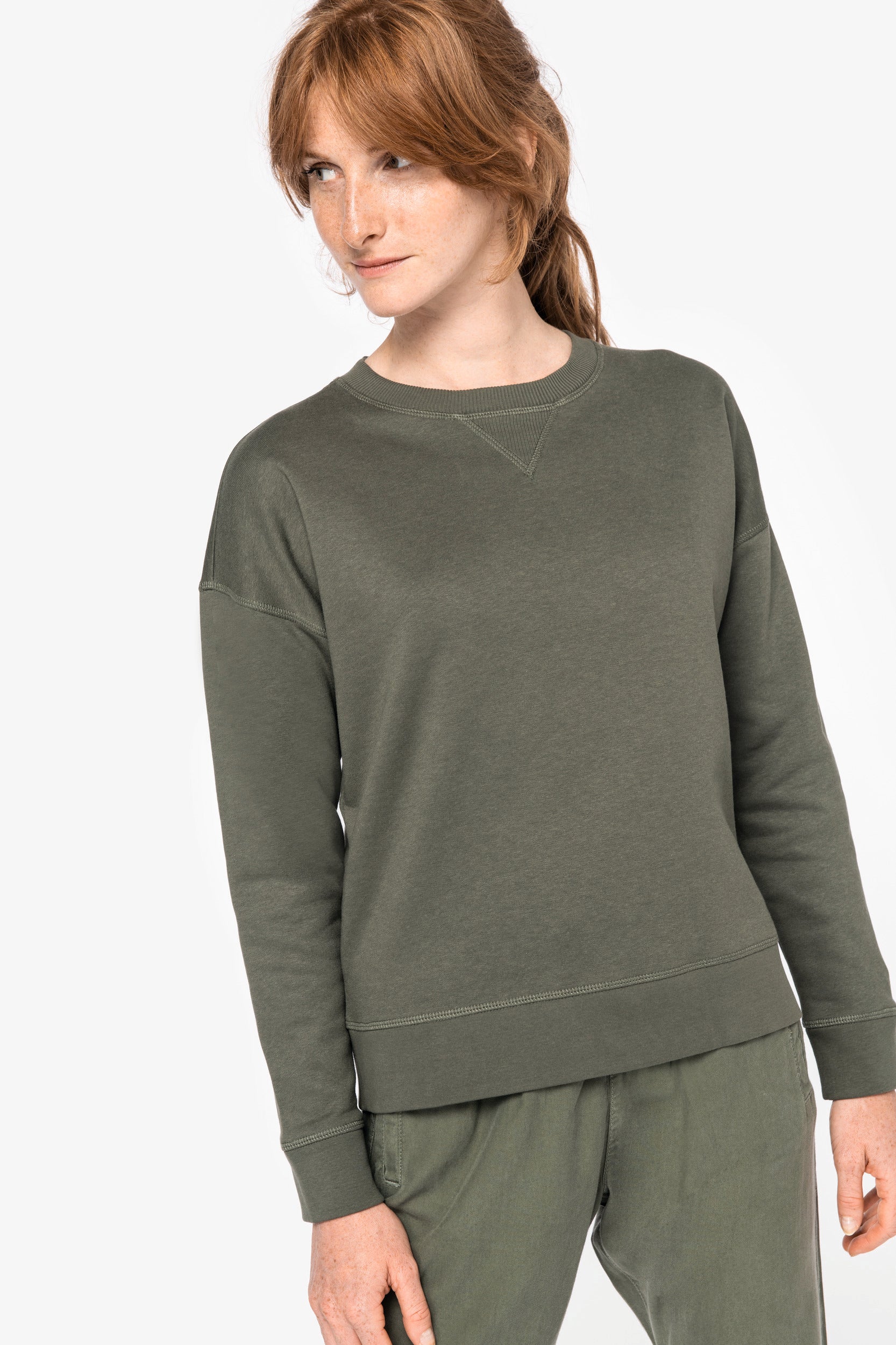 Eco-Responsible Drop Shoulder Women's Sweatshirt- 280gsm - NS420