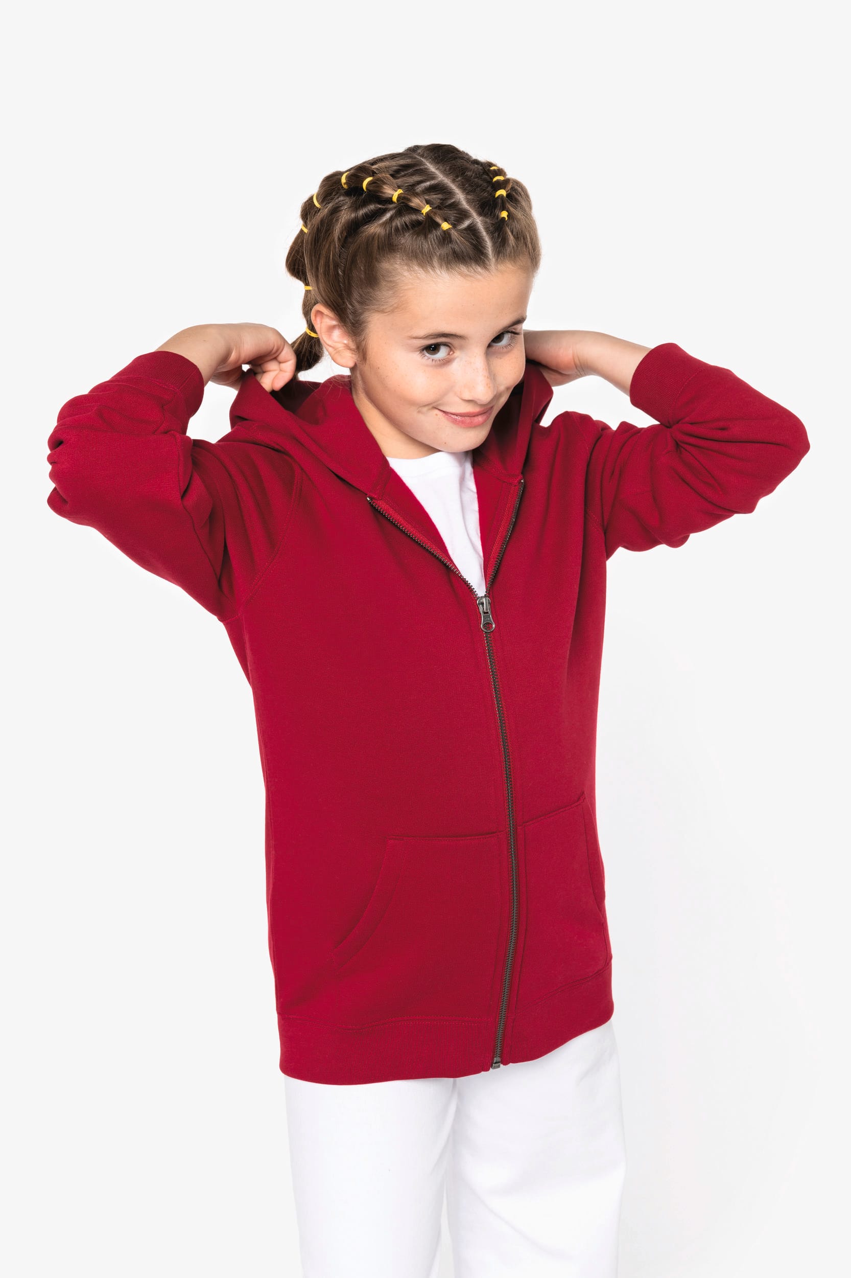 Sweat à Capuche Zippé pour Enfant - 350g - NS405