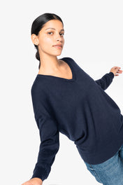 Jersey de mujer con cuello de pico y Lyocell Tence - 250 g/m² - NS921