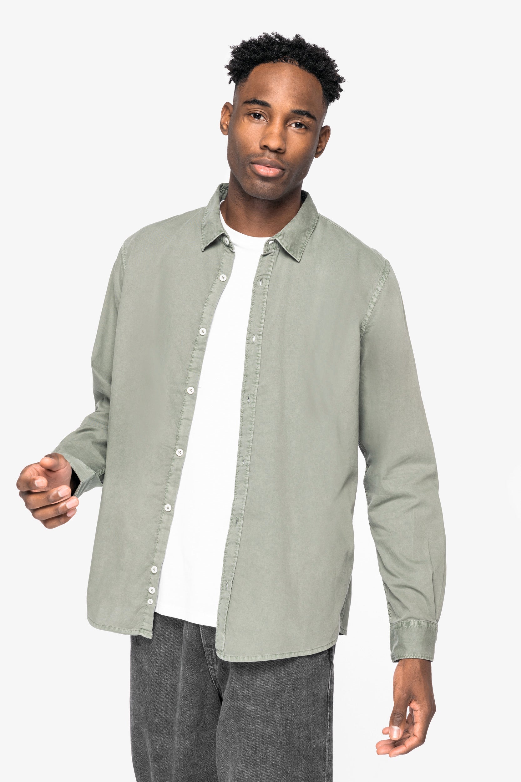 Men's Washed Shirt - 135 g/m² - NS502