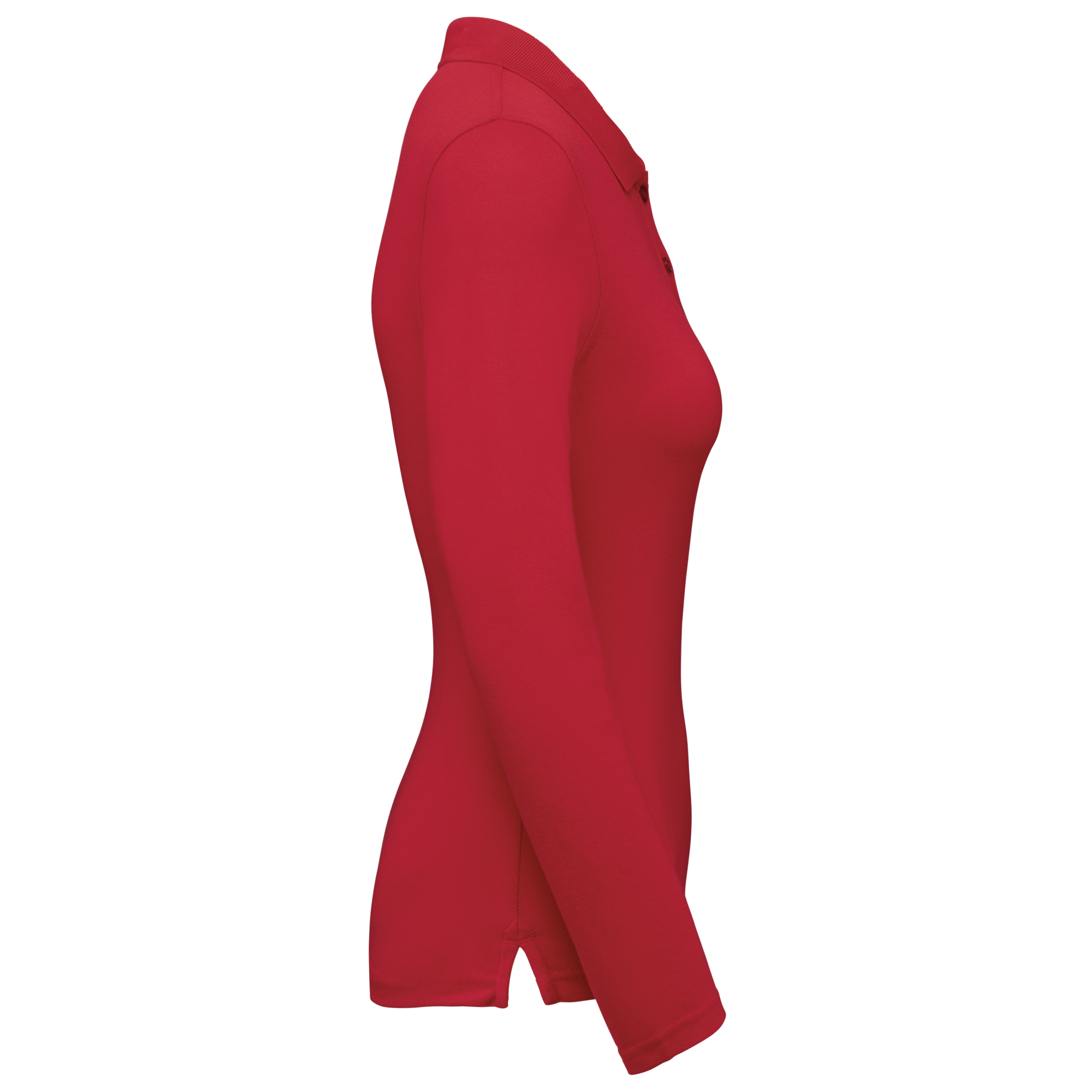 Polo da donna a maniche lunghe in poliestere riciclato e cotone | WK277