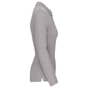 Polo da donna a maniche lunghe in poliestere riciclato e cotone | WK277