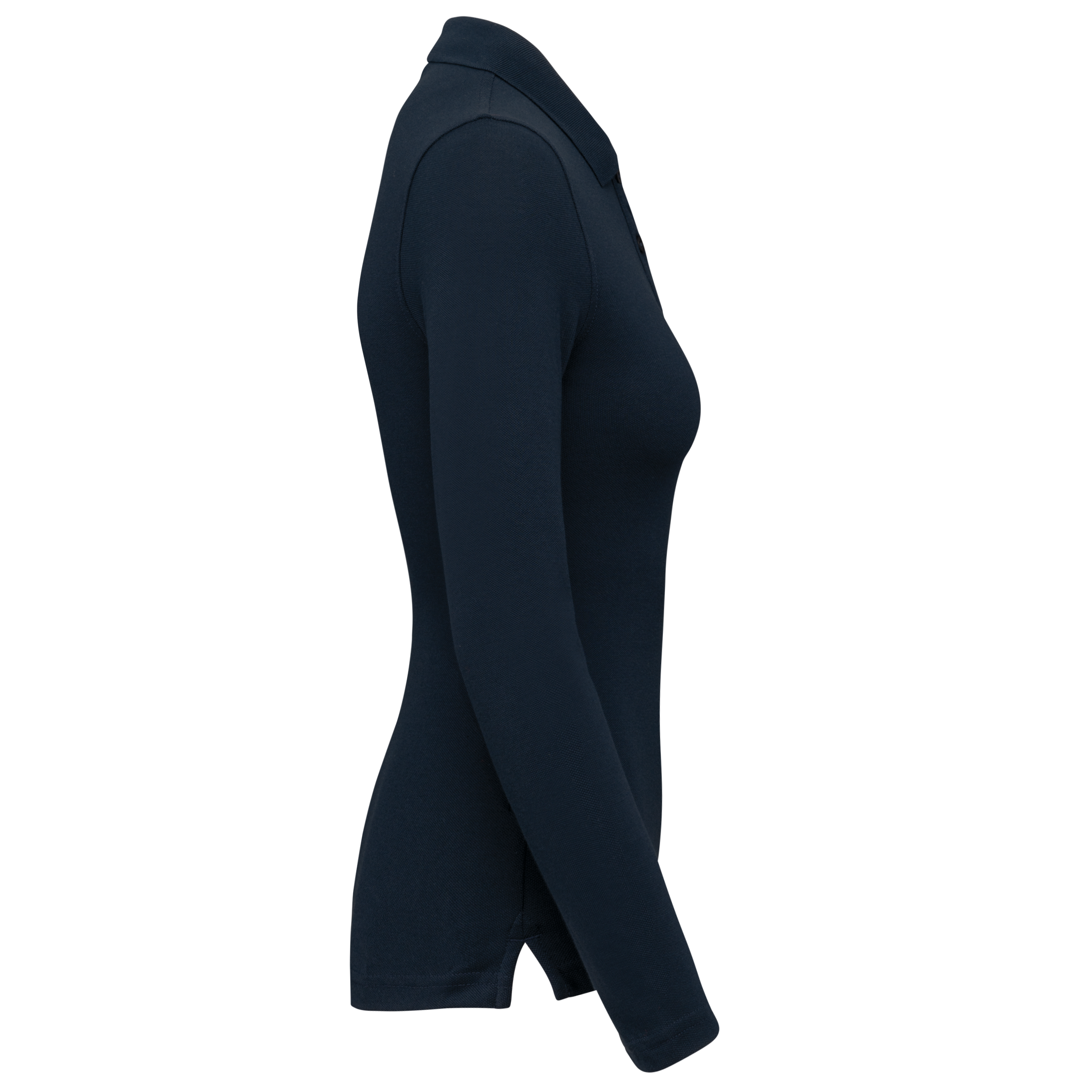 Polo da donna a maniche lunghe in poliestere riciclato e cotone | WK277
