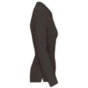 Polo da donna a maniche lunghe in poliestere riciclato e cotone | WK277