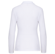 Polo da donna a maniche lunghe in poliestere riciclato e cotone | WK277