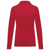Polo da donna a maniche lunghe in poliestere riciclato e cotone | WK277