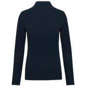 Polo da donna a maniche lunghe in poliestere riciclato e cotone | WK277