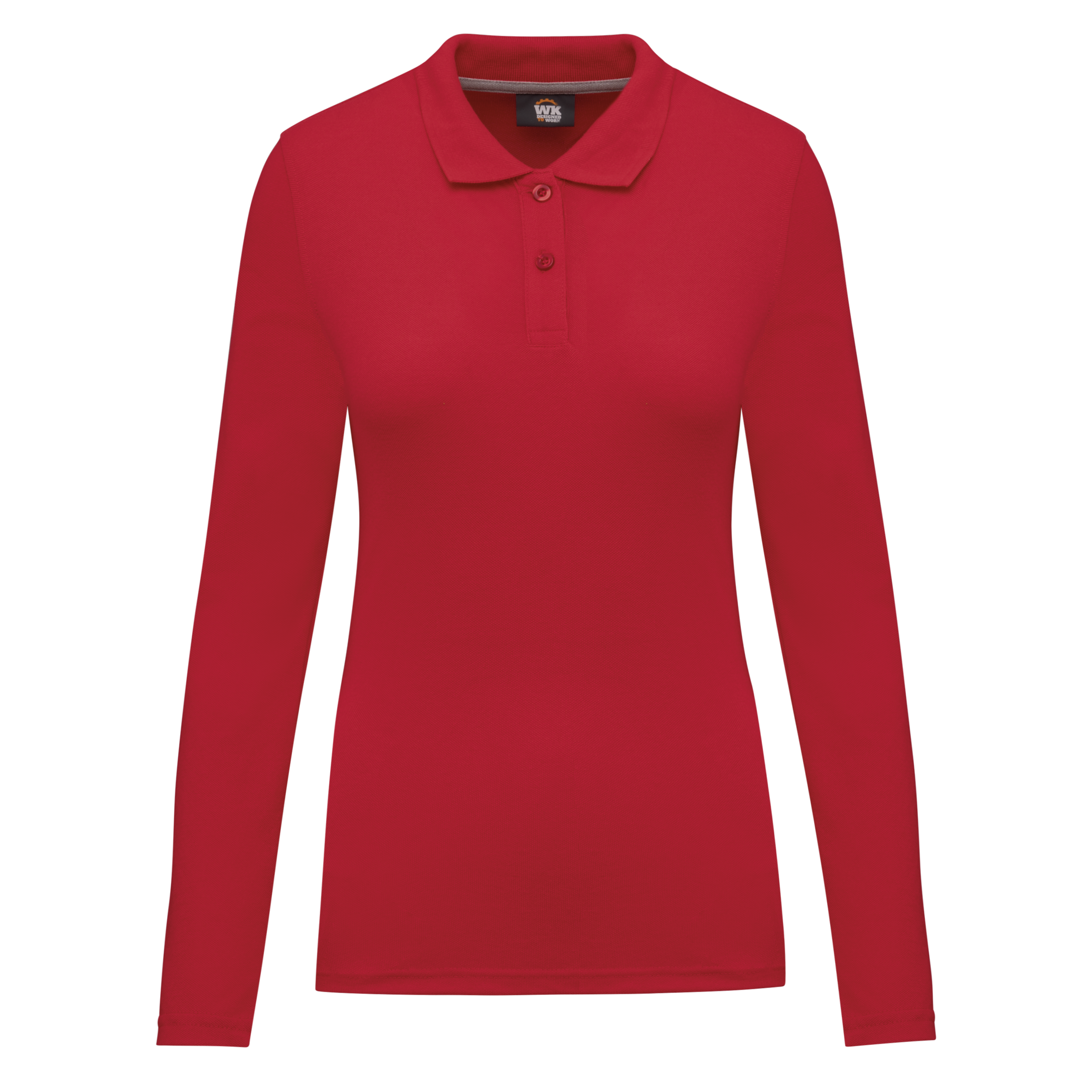 Polo da donna a maniche lunghe in poliestere riciclato e cotone | WK277