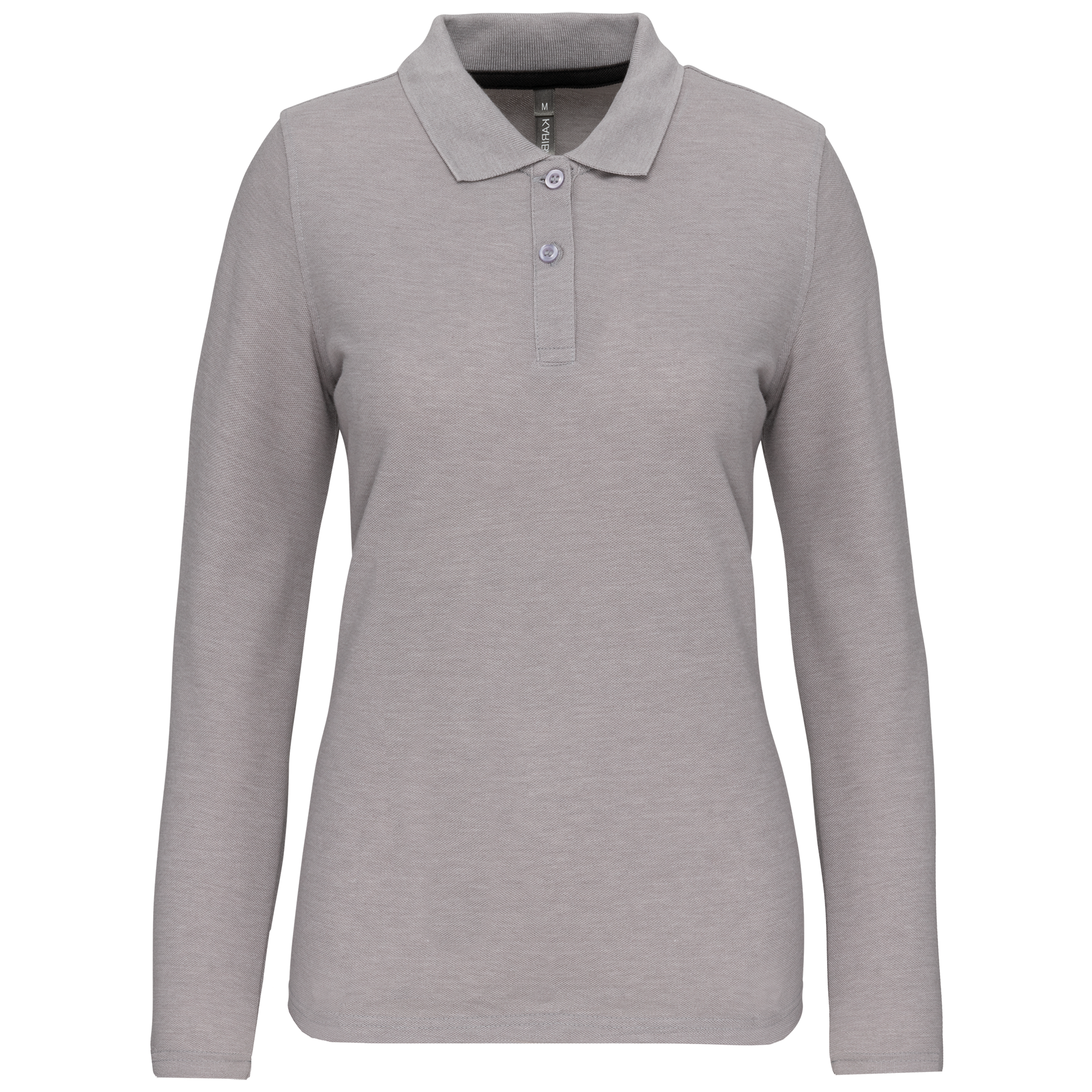 Polo da donna a maniche lunghe in poliestere riciclato e cotone | WK277