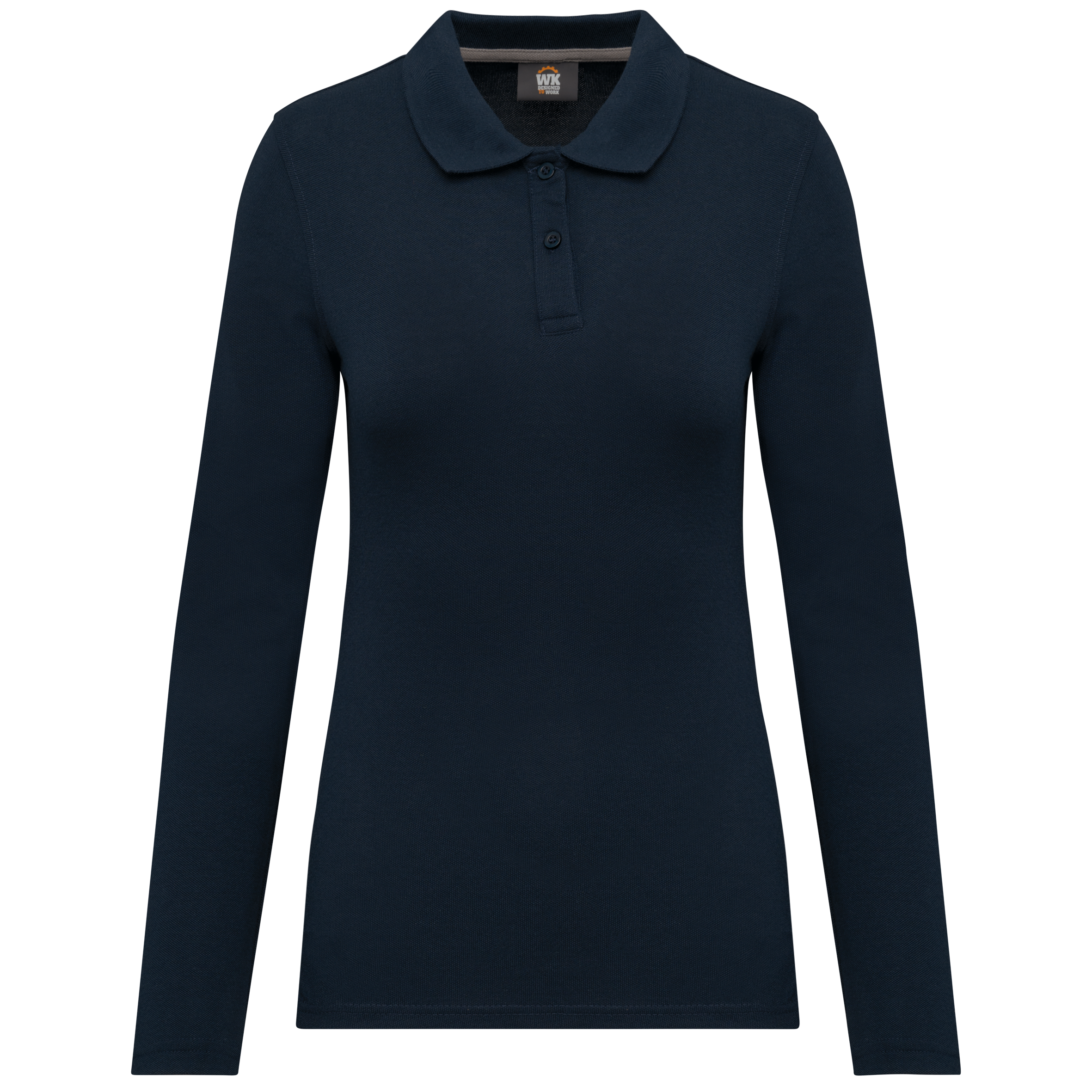Polo da donna a maniche lunghe in poliestere riciclato e cotone | WK277