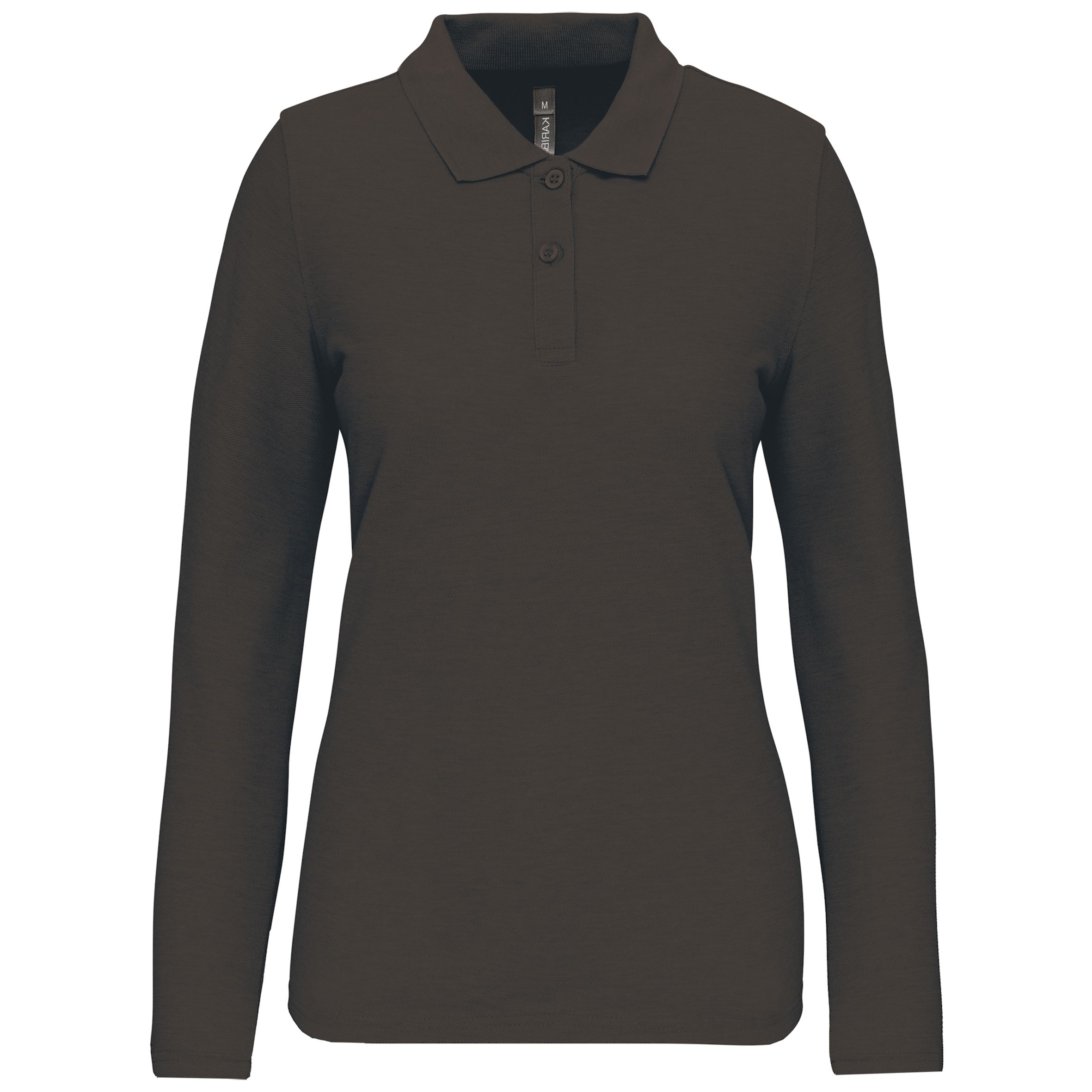 Polo da donna a maniche lunghe in poliestere riciclato e cotone | WK277