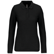Polo da donna a maniche lunghe in poliestere riciclato e cotone | WK277
