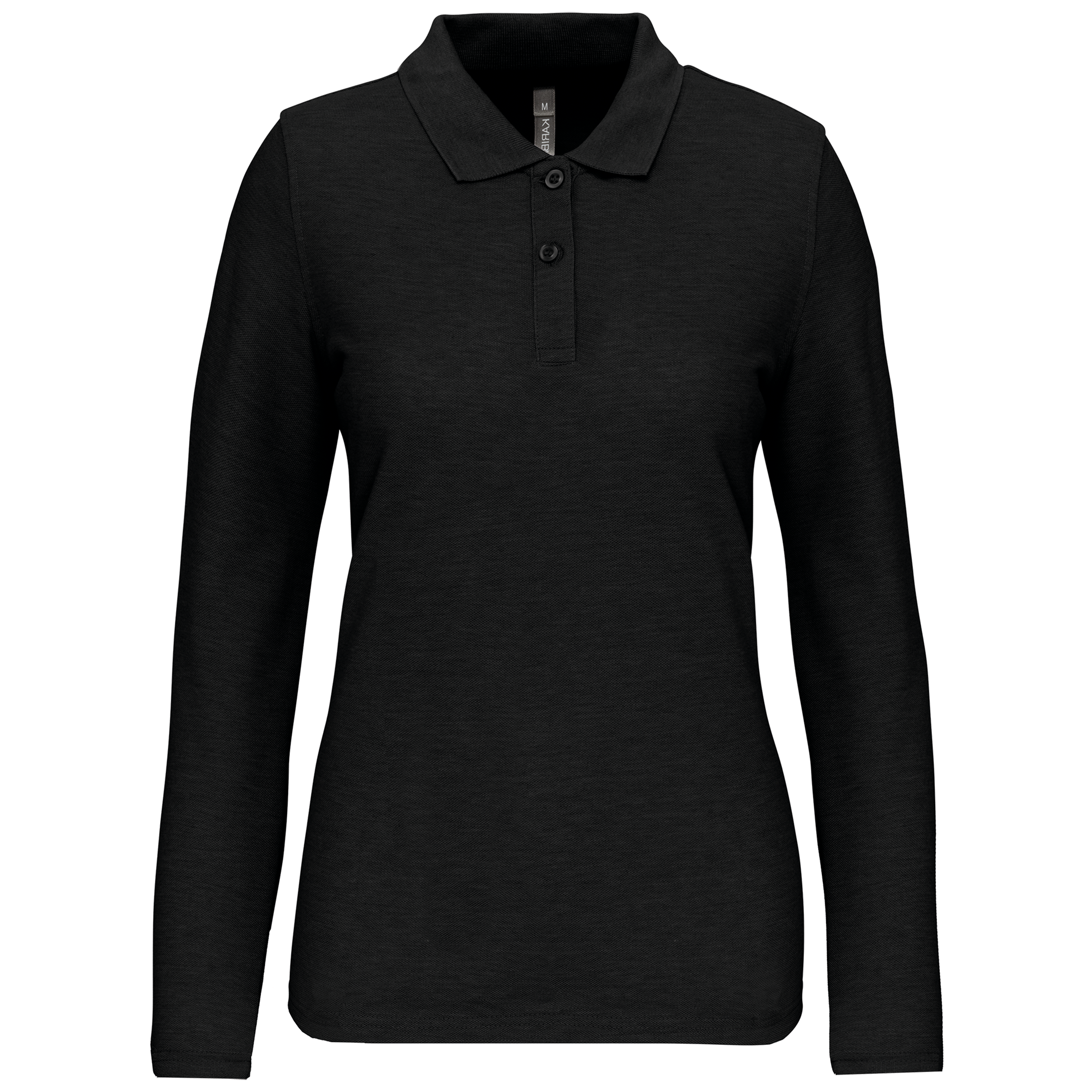Polo da donna a maniche lunghe in poliestere riciclato e cotone | WK277
