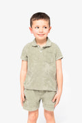 Eco-friendly Boys’ Terry Towel Polo Shirt - 210 g/m² - NS218