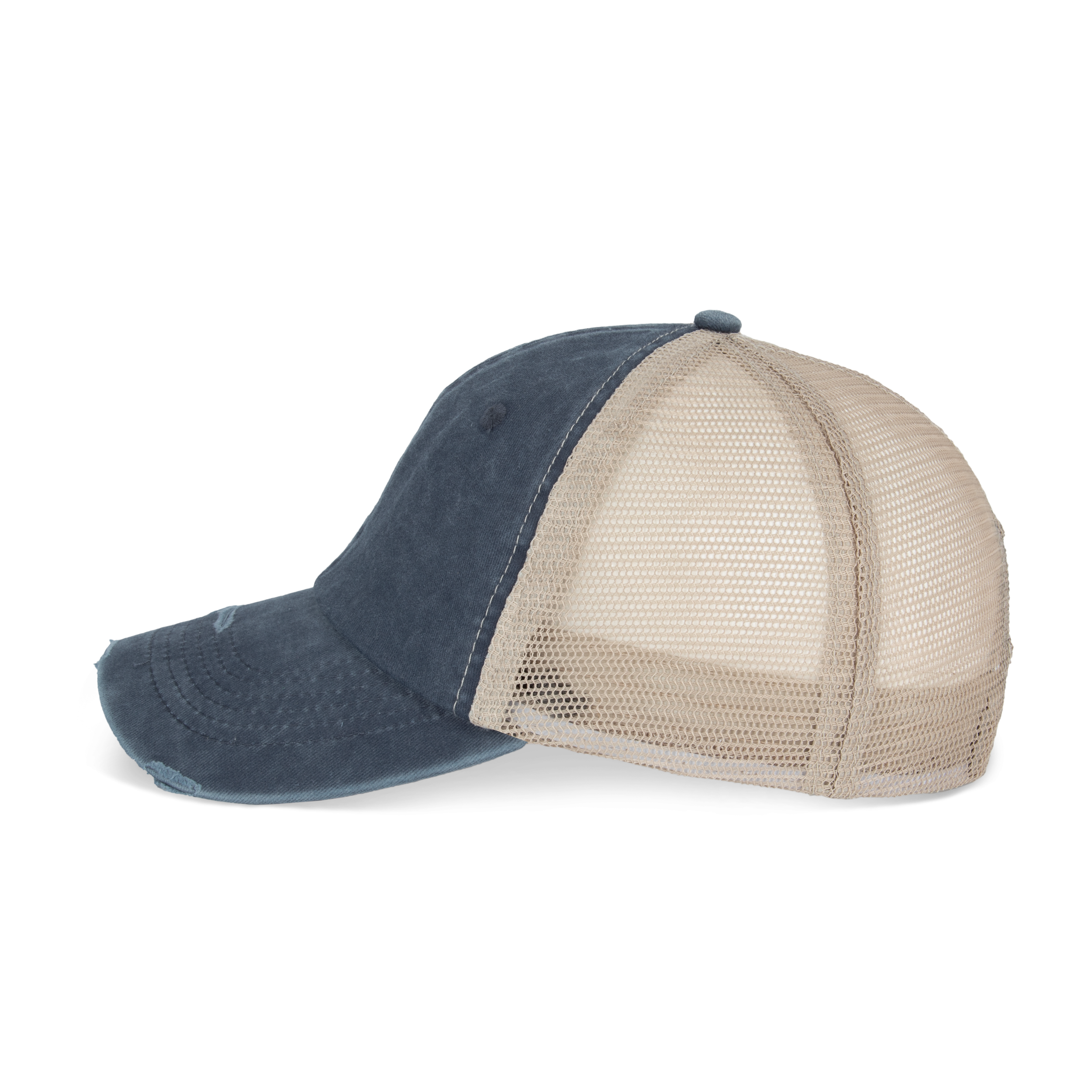 Umweltfreundliche Unisex-Trucker-Kappe mit Risseffekt - NS027