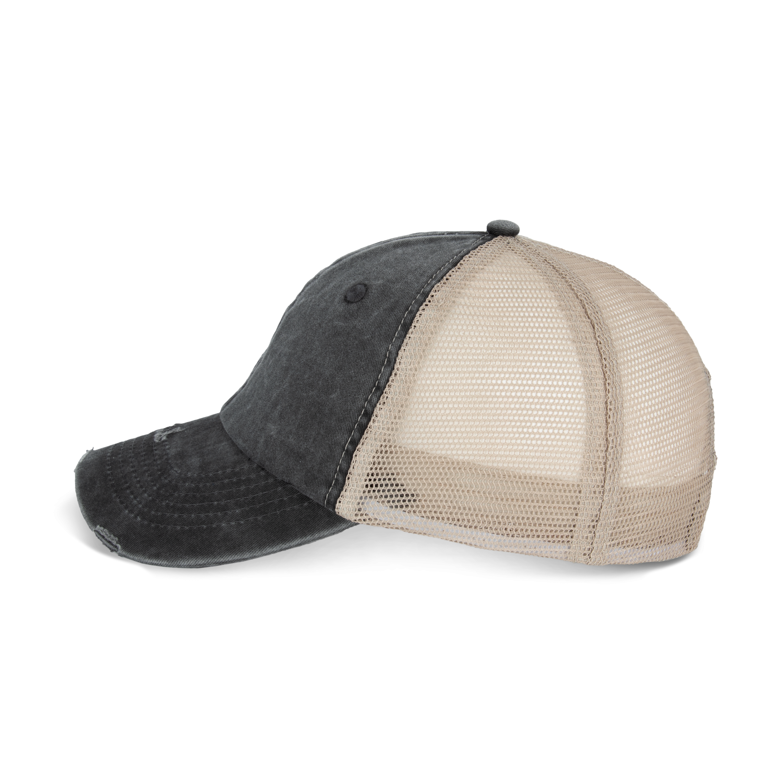 Umweltfreundliche Unisex-Trucker-Kappe mit Risseffekt - NS027