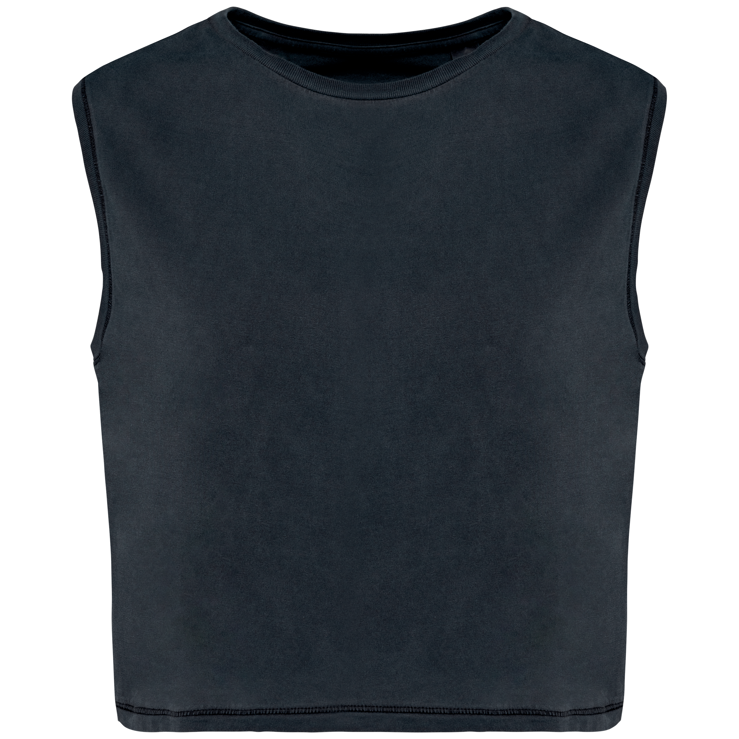 Débardeur sans manches en coton biologique - T-shirt court pour femme - NS342