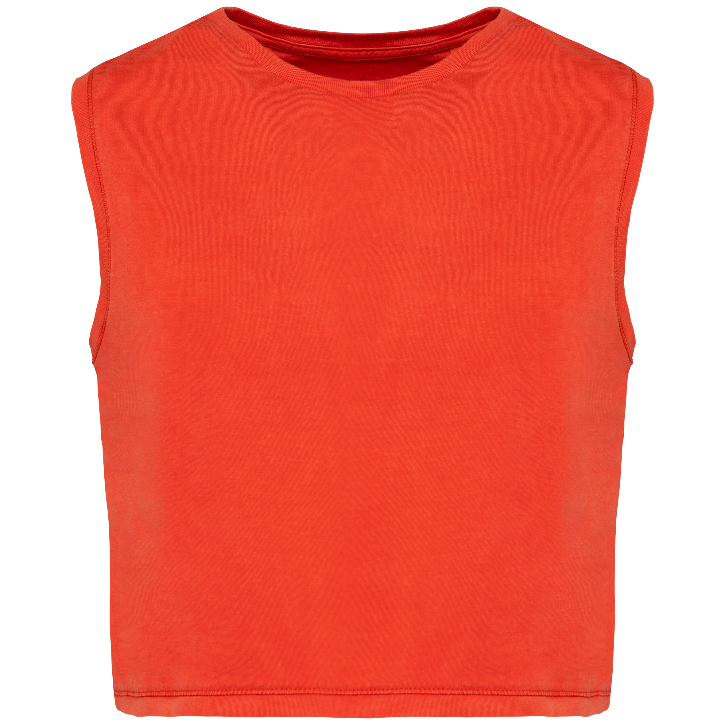 Débardeur sans manches en coton biologique - T-shirt court pour femme - NS342