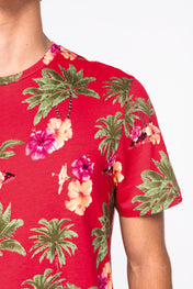 Camiseta ecológica de hombre con estampado tropical - 160 g/m² - NS350