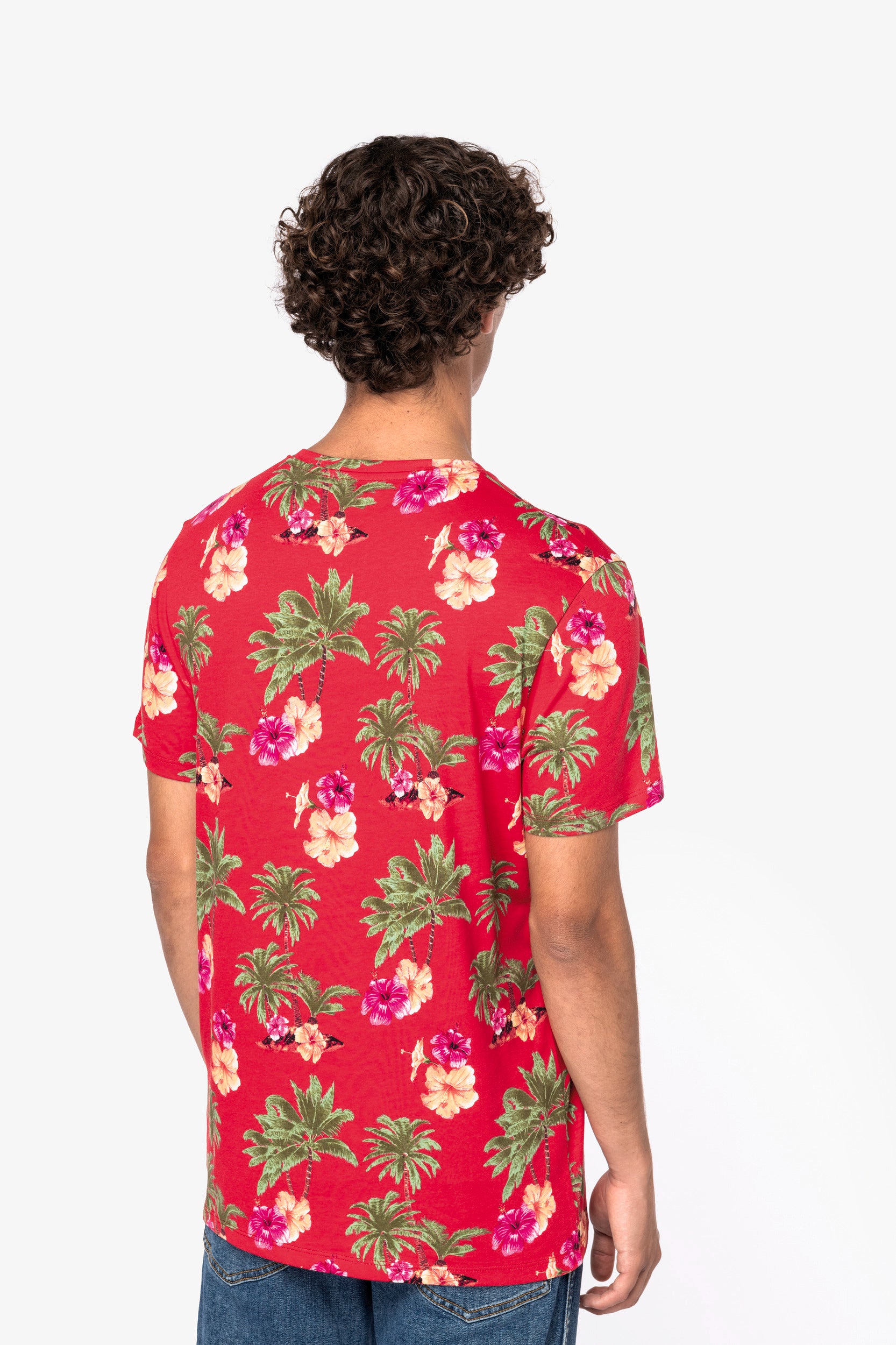 Camiseta ecológica de hombre con estampado tropical - 160 g/m² - NS350