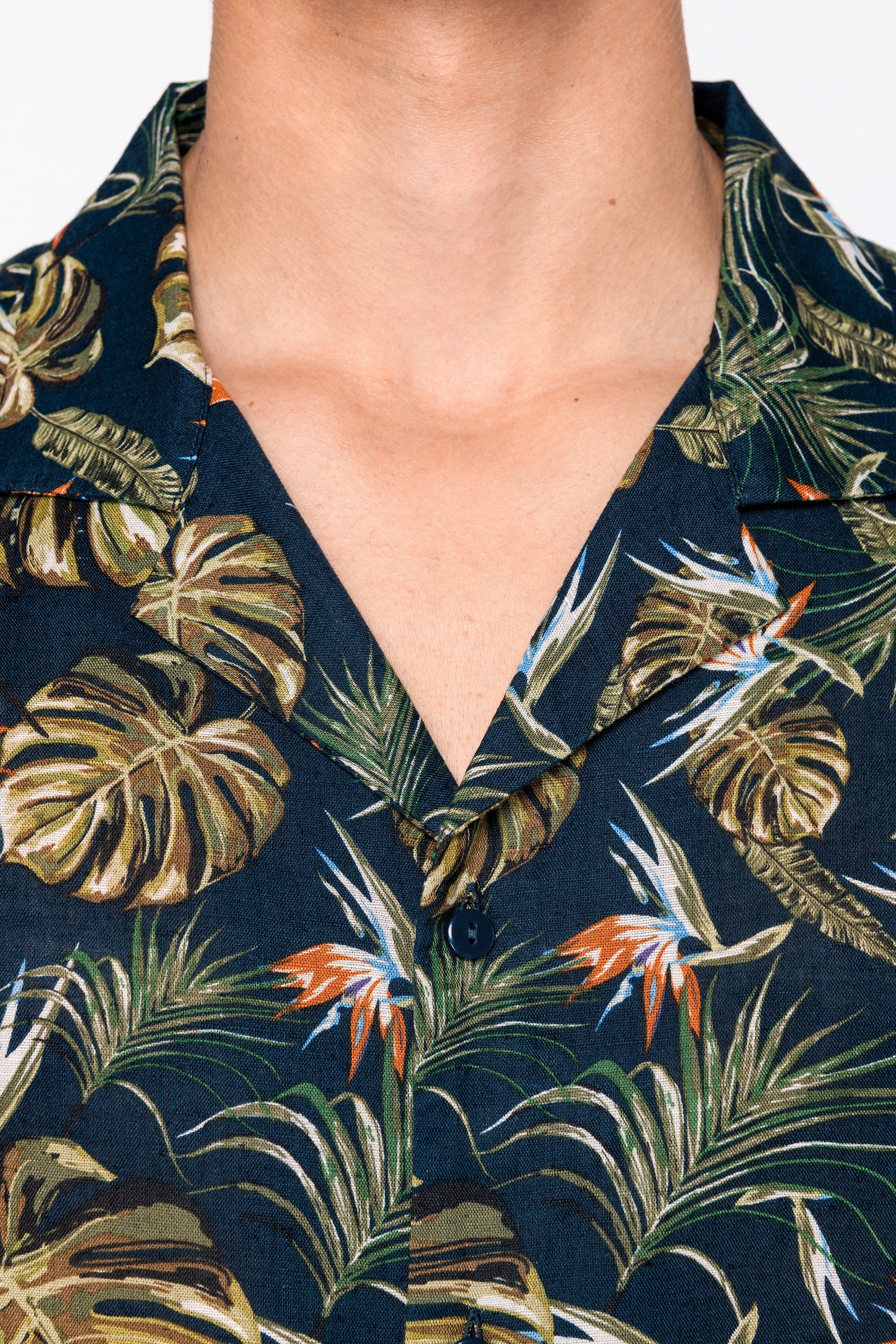 Camisa con estampado hawaiano ecológica para hombre - NS529