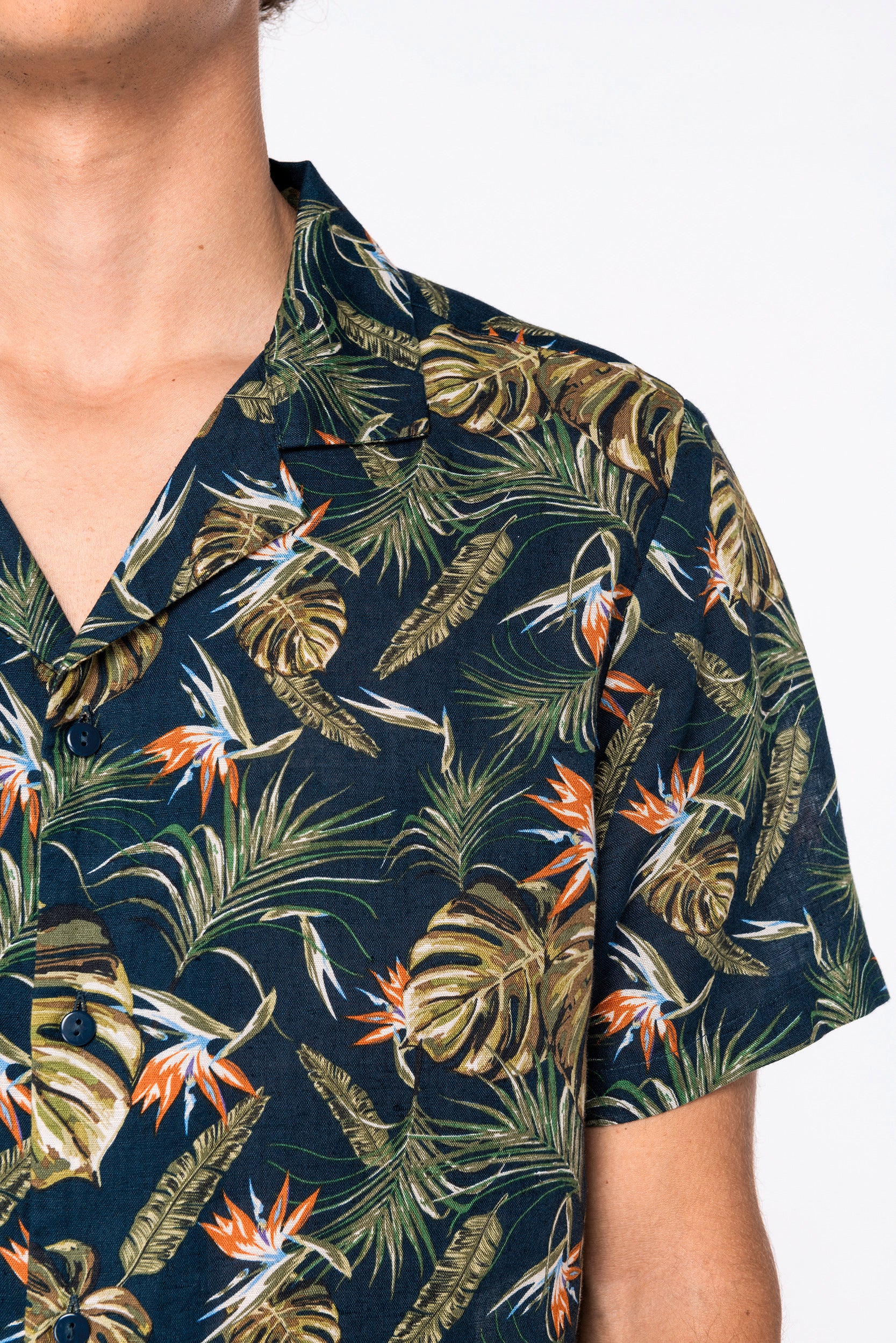 Camisa con estampado hawaiano ecológica para hombre - NS529