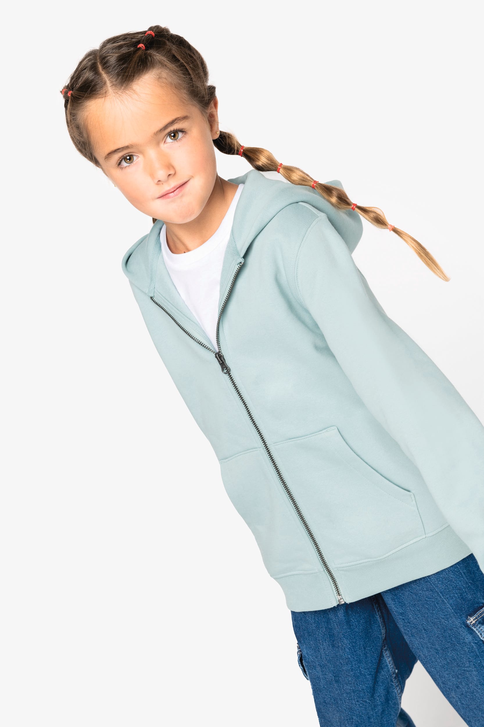 Sweat à Capuche Zippé pour Enfant - 350g - NS405