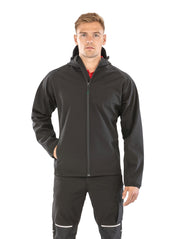 Giacca softshell da uomo a 3 strati con cappuccio in poliestere riciclato | R911M