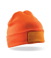 Recycled Turn-Up Beanie with Print Patch and Thinsulate™ Lining | RC934X