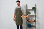 Tablier à bavette en toile à double poche en coton et polyester recyclé | PR181