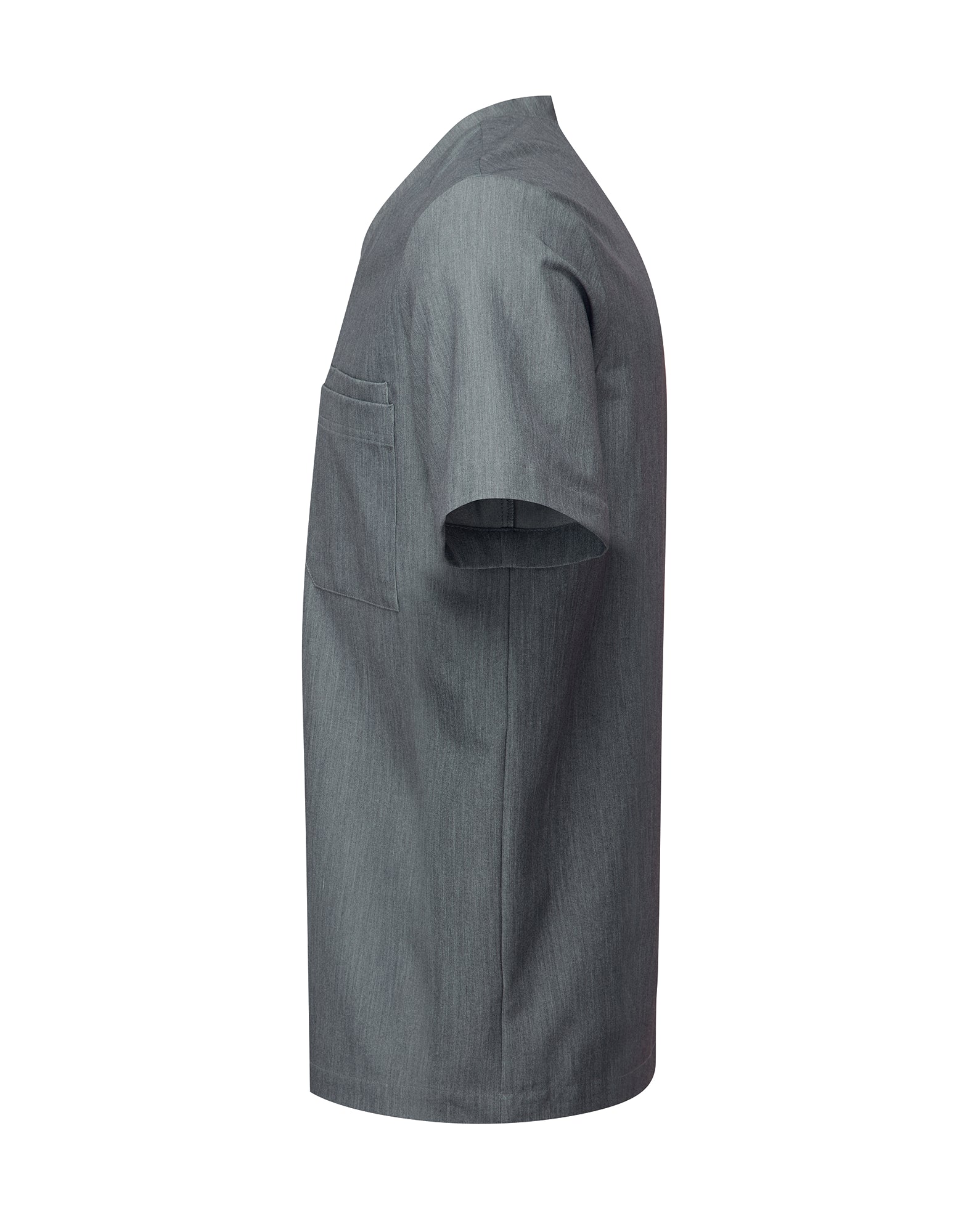 Tunique extensible à manches courtes et col V pour homme avec poche poitrine | NN200