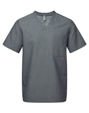 Tunique extensible à manches courtes et col V pour homme avec poche poitrine | NN200