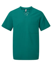 Tunique extensible à manches courtes et col V pour homme avec poche poitrine | NN200