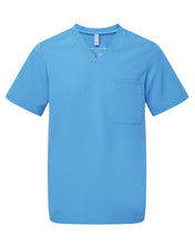 Tunique extensible à manches courtes et col V pour homme avec poche poitrine | NN200