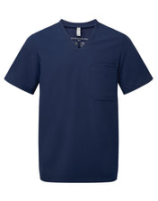 Tunique extensible à manches courtes et col V pour homme avec poche poitrine | NN200