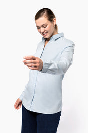 Ladies’ Faded  Shirt In Cotton Twill - KNS501