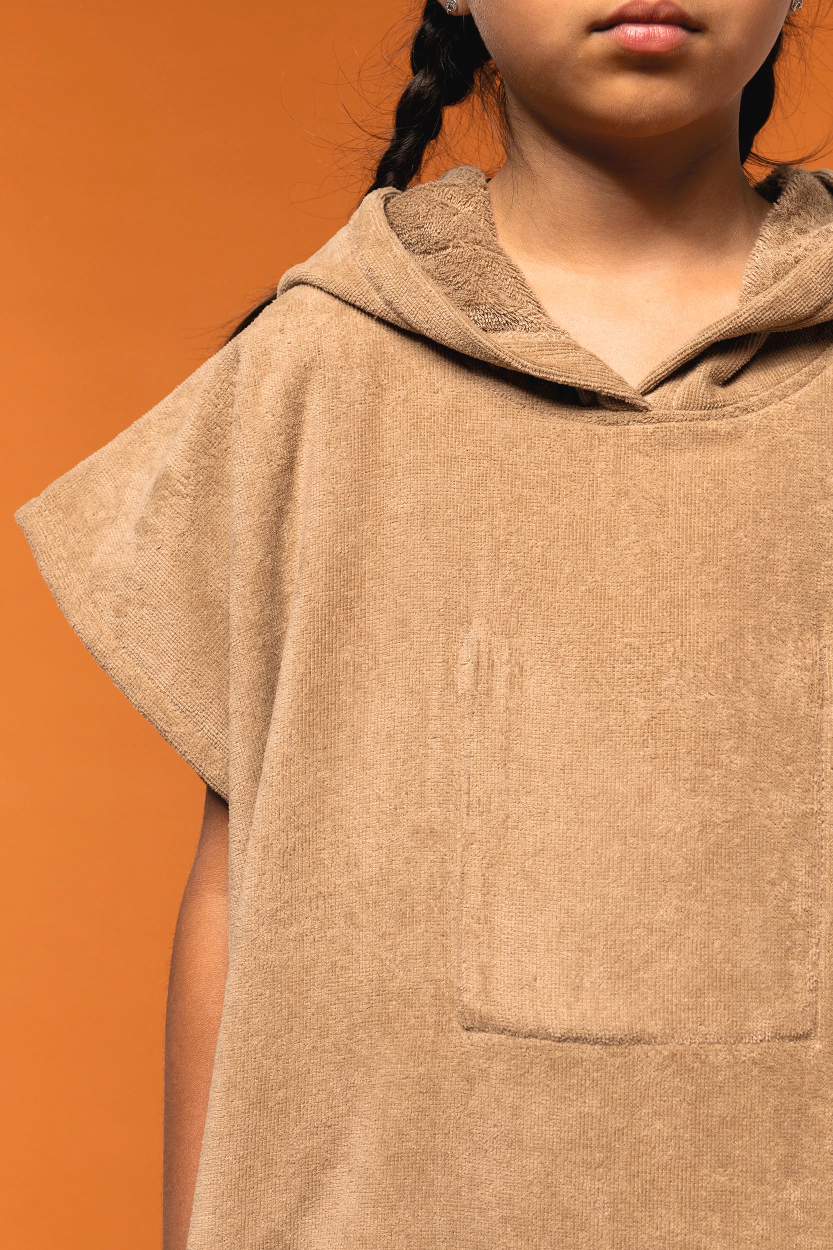 Poncho à capuche en tissu éponge pour enfants - PA582