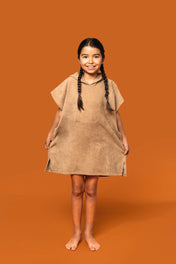 Poncho à capuche en tissu éponge pour enfants - PA582