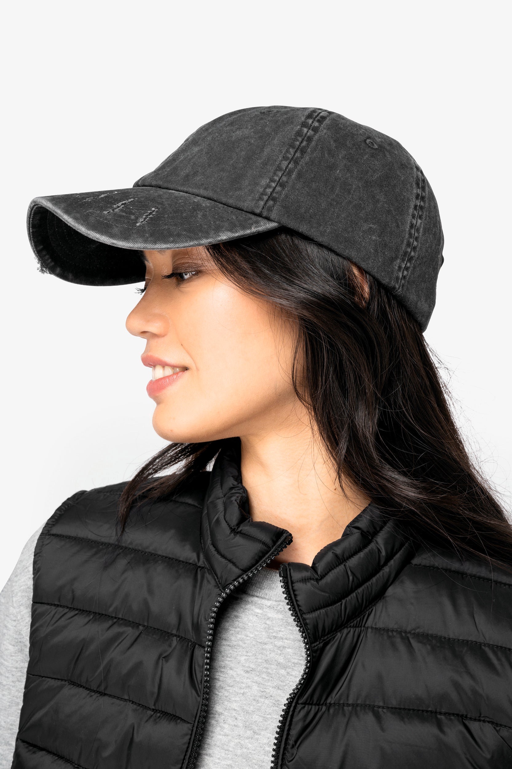 Gorra unisex ecológica con efecto rasgado - NS026