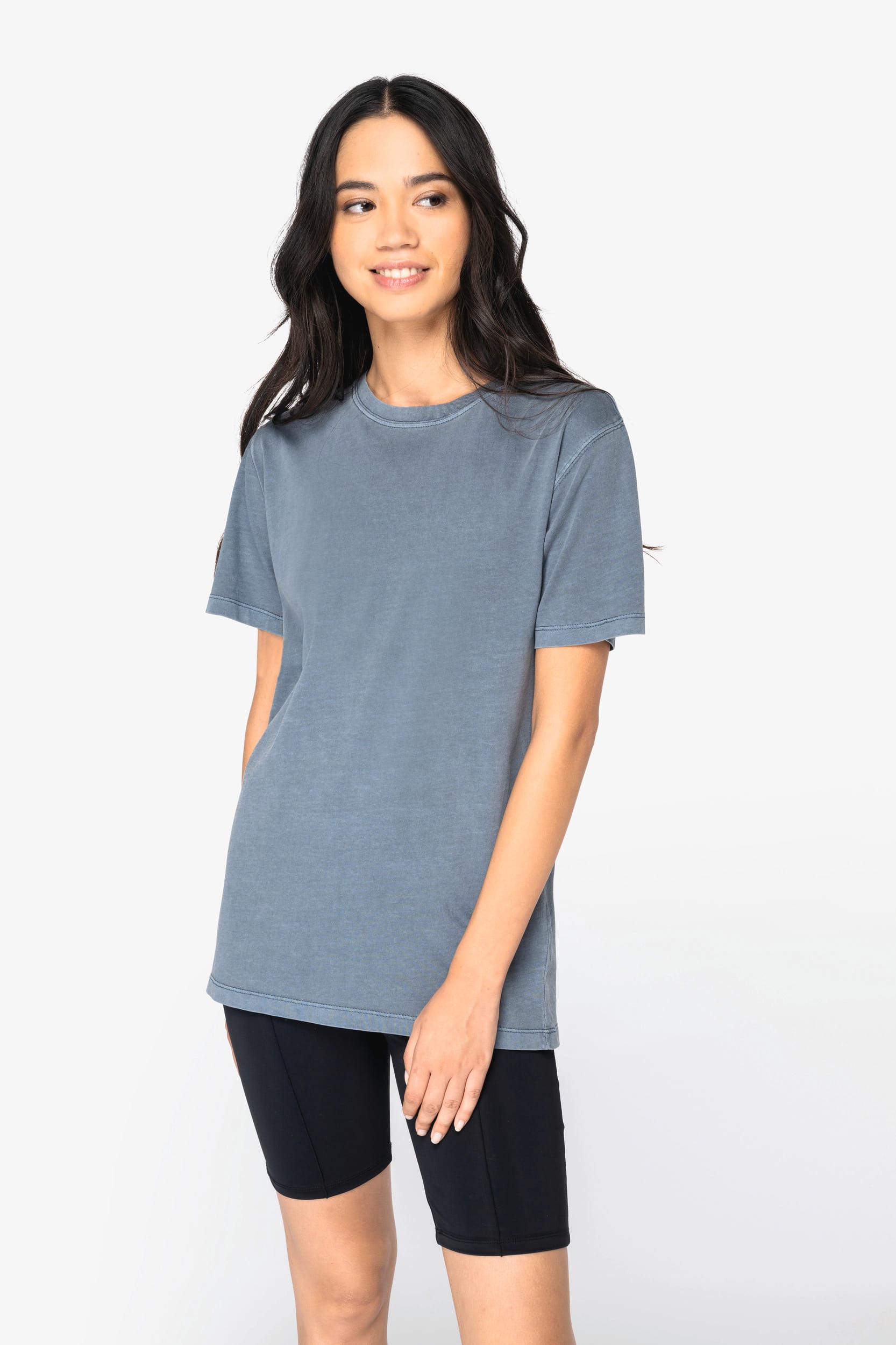 Damen T-Shirt mit Ausbleicheffekt - 165g - Reguläre Passform - NS317