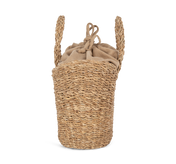 Bolso cesta de algas marinas en forma de media luna tejido a mano - 19 L | KINS137