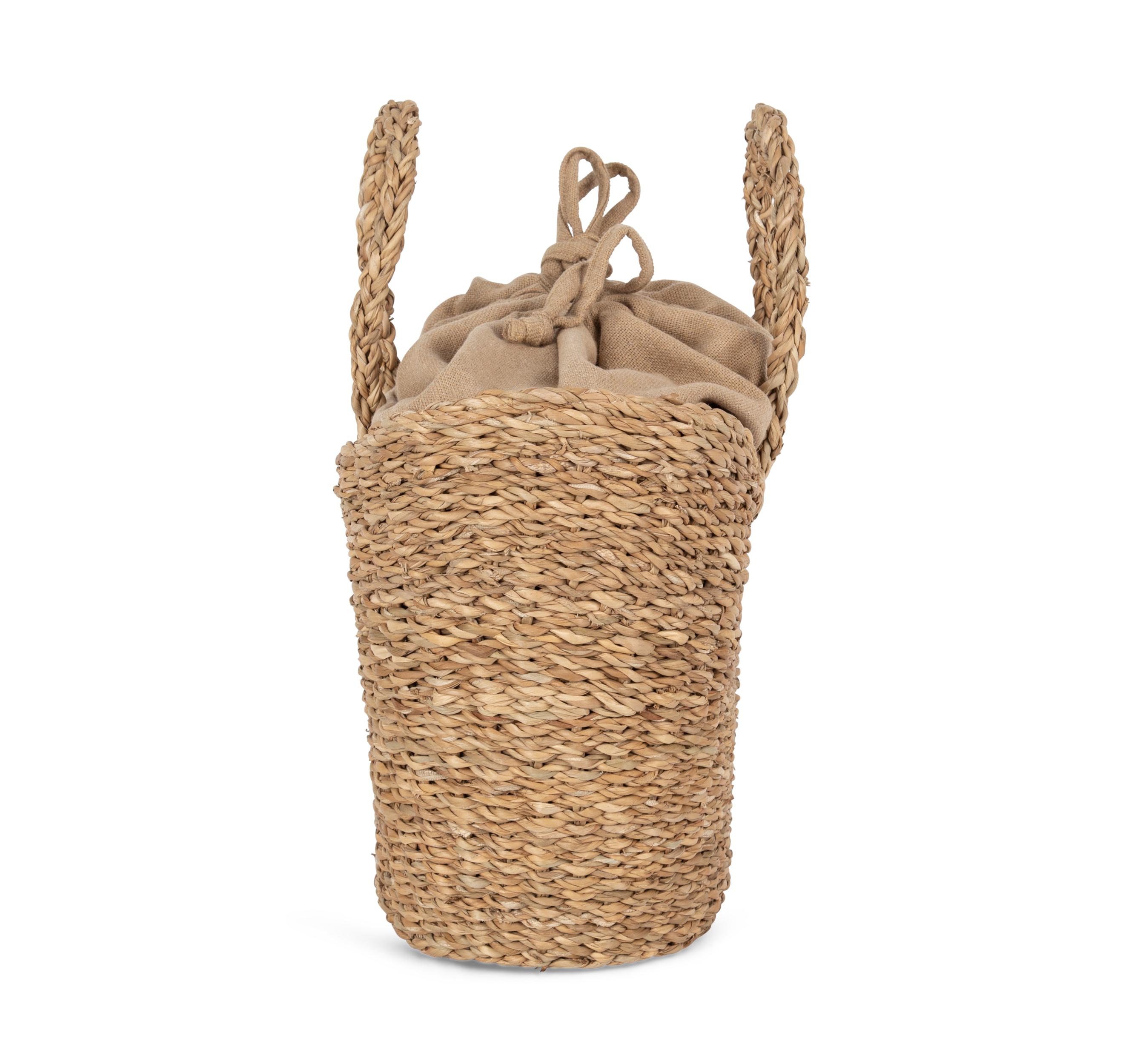 Bolso cesta de algas marinas en forma de media luna tejido a mano - 19 L | KINS137